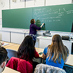Students in a maths seminar
