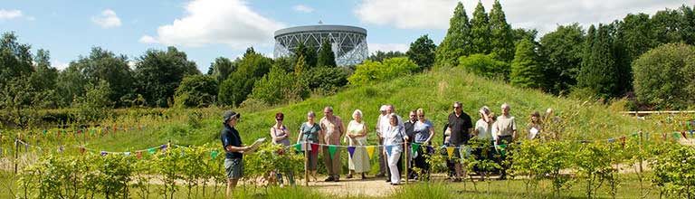 A tour of the gardens at Jodrell Bank Discovery Centre
