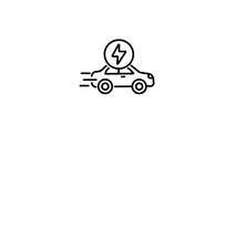 Electric vehicle charging icon.