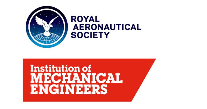 Logo for the Royal Aeronautical Society; and the Institution of Mechanical Engineers.