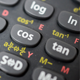 Close up of calculator buttons