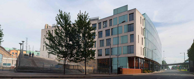 The Manchester Institute of Biotechnology building at The University of Manchester.